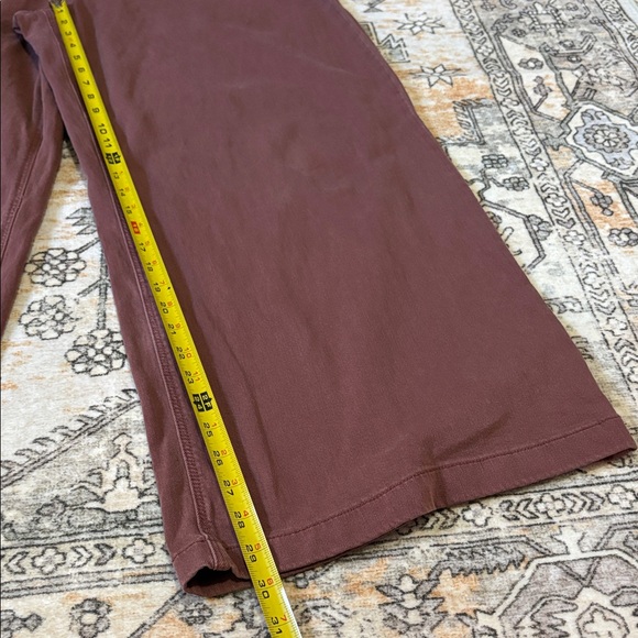 AMERICAN EAGLE 16 Dreamy Drape Stretch Low Rise Ultra Wide Pants in Dark Rust - Picture 6 of 8